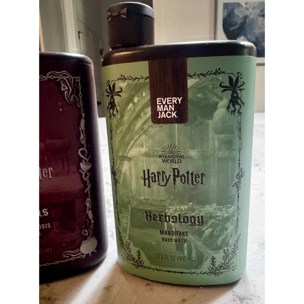 Every Man Jack Harry Potter Body Wash Lot of 2 Potions Herbology Rare Limited